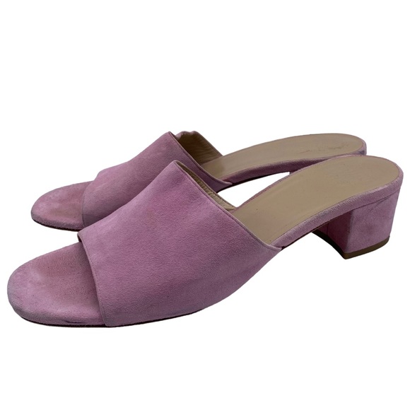 Maryam Nassir Zadeh Sandals Sophie Pink Suede Heeled Slide Size 10.5 - Picture 12 of 12